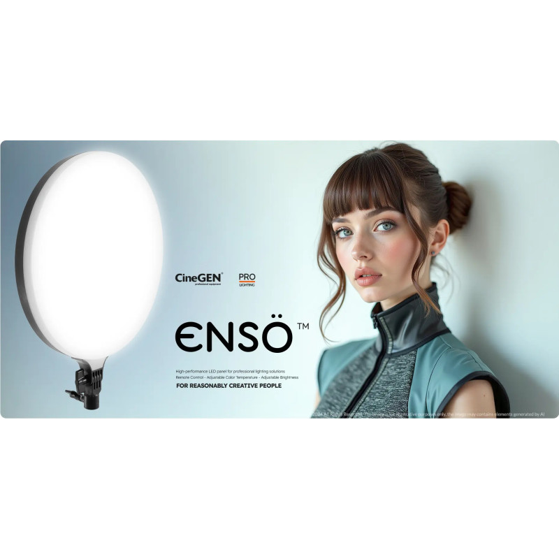 Zestaw 2 lamp LED ENSÖ 330 okrągła | CineGEN