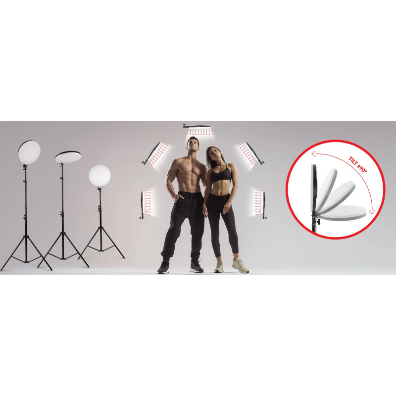 Zestaw 2 lamp LED ENSÖ 330 okrągła | CineGEN