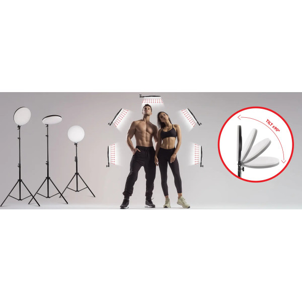 Zestaw 2 lamp LED ENSÖ 330 okrągła | CineGEN