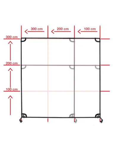 White Studio Frame, 3x3m