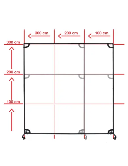 Studio frame white 3x3m