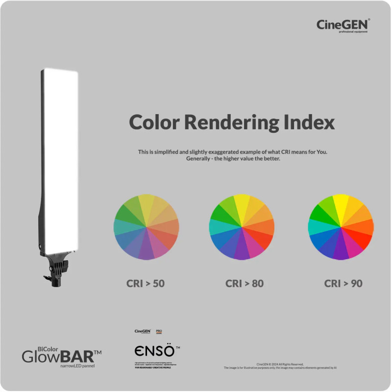 Zestaw 2 lamp LED ENSÖ 150 GlowBar | CineGEN