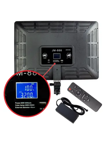 Zestaw 2 lamp panelowych LED na statywie