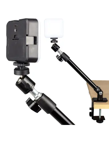 Universal Desktop Tripod with Head and LED Lamp