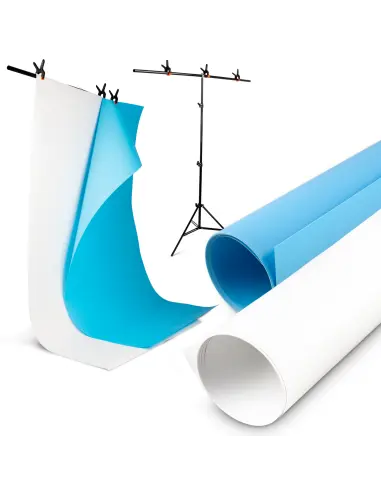 Blue and White T-Bar Set