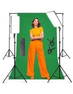 Zestaw z zielonym tłem 2x lampa panelowa LED 240