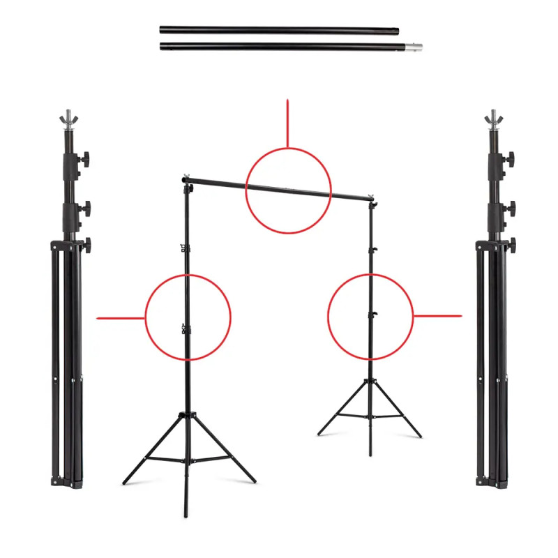Zestaw do tła z belką składaną 150cm