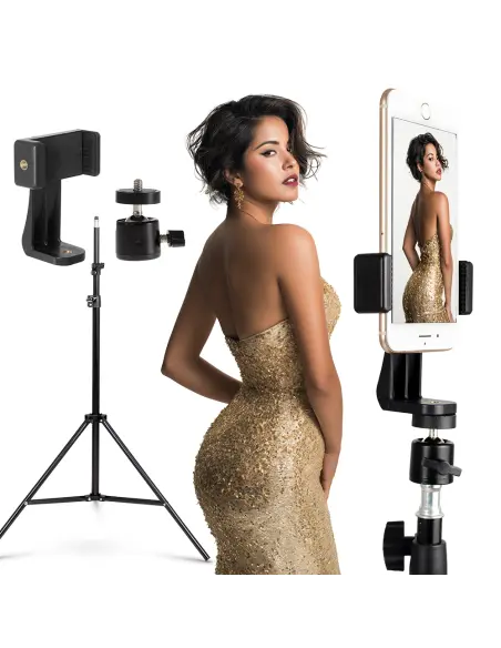 Statyw oświetleniowy z uchwytem 360° i głowicą