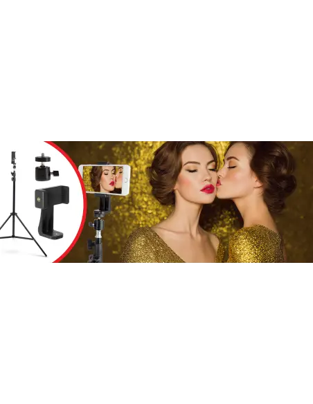 Statyw oświetleniowy z uchwytem 360° i głowicą