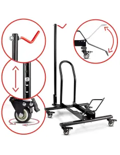 Stojak na rower z kółkami