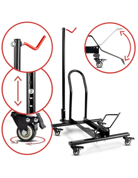 Stojak na rower z kółkami