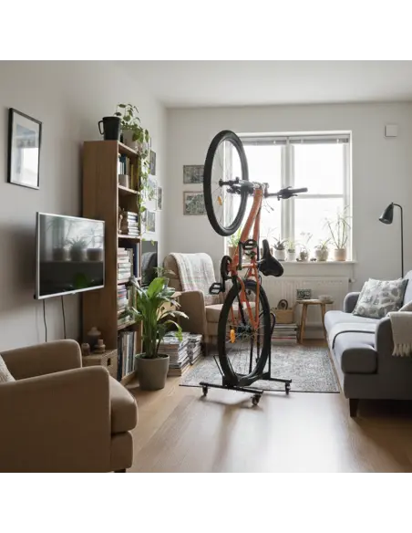 Stojak na rower z kółkami