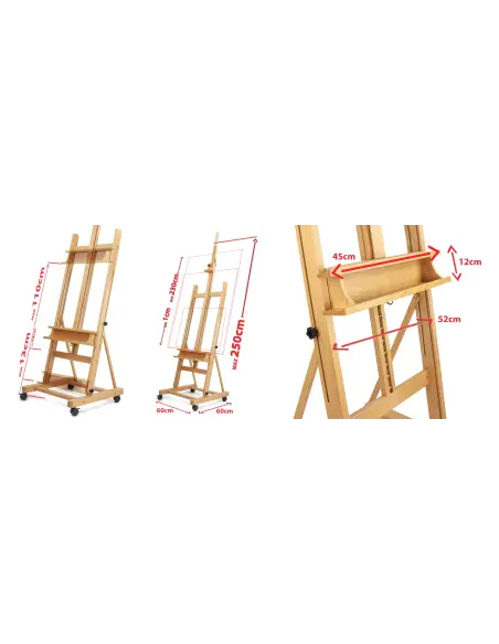 Sztaluga malarska 300cm z kółkami