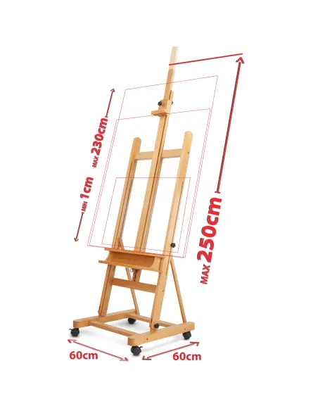 Sztaluga malarska 300cm z kółkami i klipsem