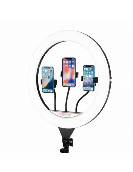 Lampa pierścieniowa ring LED z pilotem i statywem