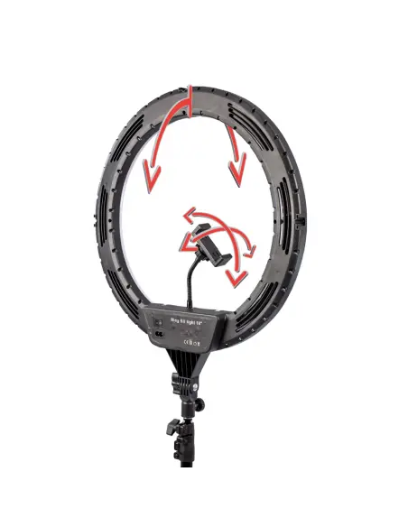 Lampa pierścieniowa ring LED z pilotem i statywem
