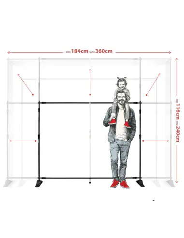 Zestaw do teł fotograficznych 360x240 cm