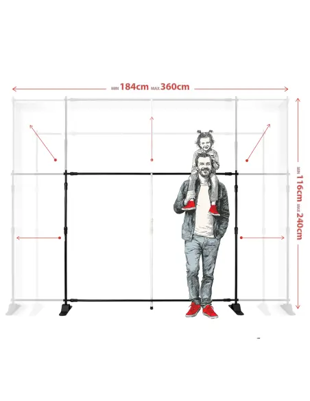 Zestaw do teł fotograficznych 360x240 cm