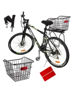 Kosz rowerowy tylni z dodatkowymi odblaskami