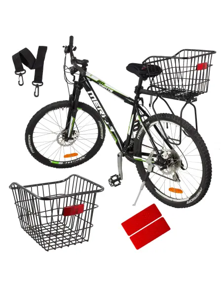 Kosz rowerowy tylni z dodatkowymi odblaskami
