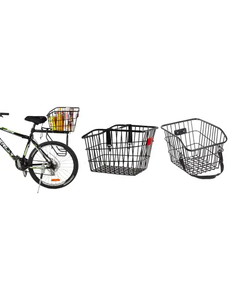 Kosz rowerowy tylni z dodatkowymi odblaskami