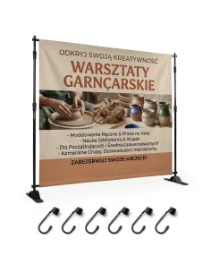 Zestaw do banerów 360x240 cm z haczykami