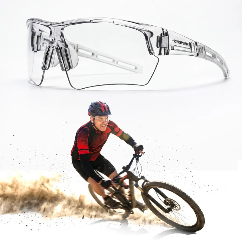 Okulary rowerowe ochronne transparentne | Digishots