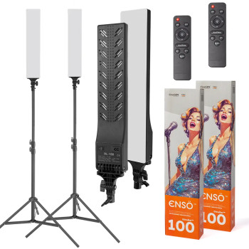 Zestaw 2 lamp LED panelowych pionowych + statywy