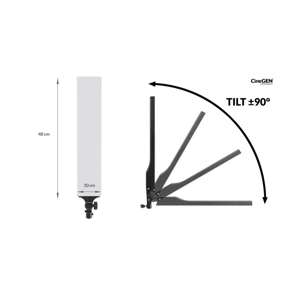 Zestaw 2 lamp LED panelowych pionowych + statywy