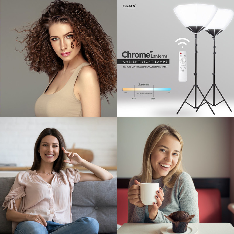 Zestaw 2 lamp Chrome™ Lanterns 60cm 300W