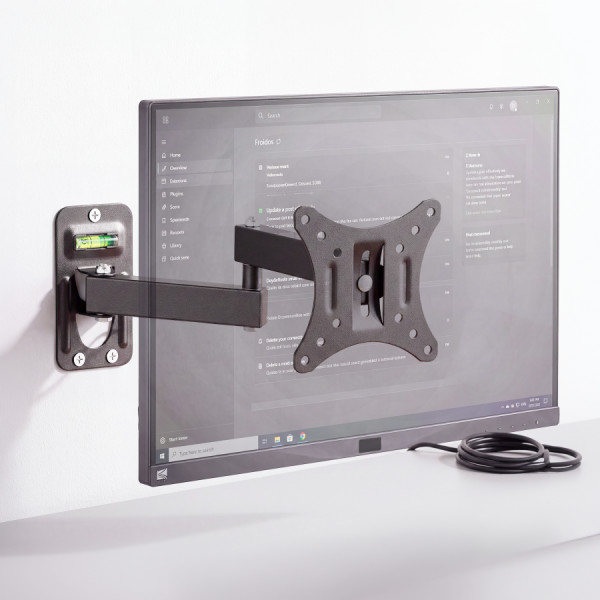 Uchwyt na monitor ścienny regulowany 60-320cm 8kg SOLIDNY