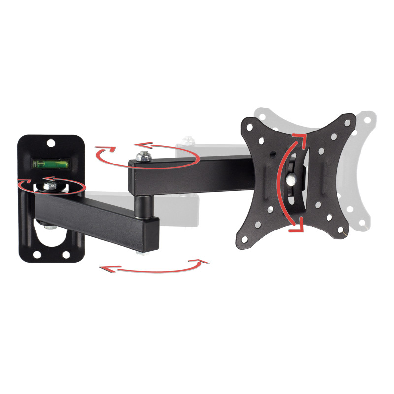 Uchwyt na monitor ścienny regulowany 60-320cm 8kg SOLIDNY