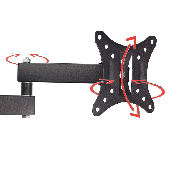 Uchwyt na monitor ścienny regulowany 60-320cm 8kg SOLIDNY