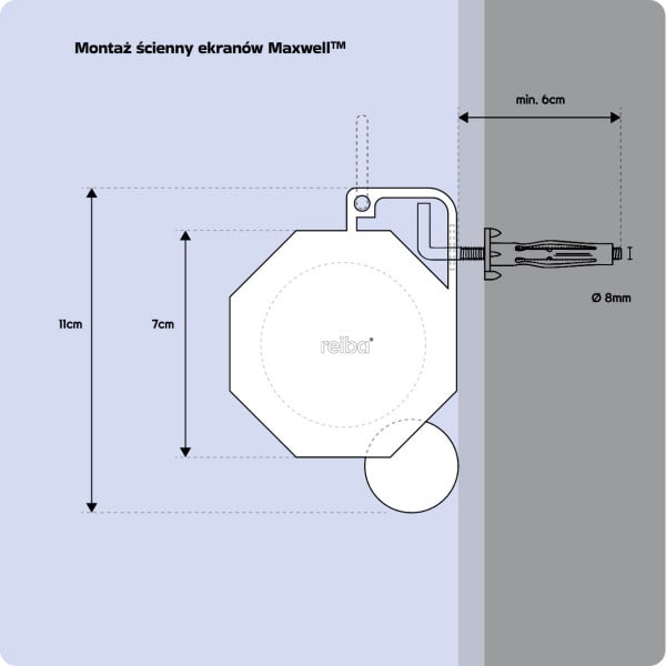 Ekran projekcyjny elektryczny 300x300 Maxwell 167