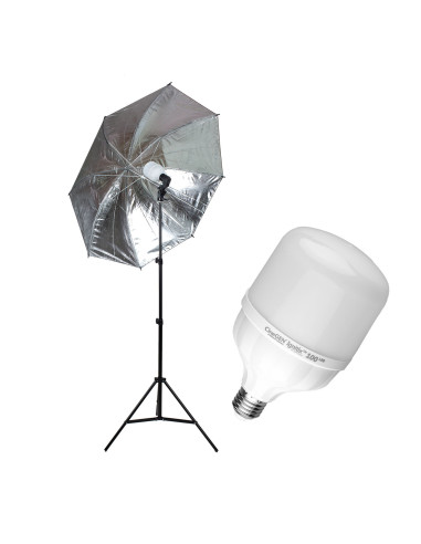 Ecliptic™ studyjna lampa 100 LED z parasolką 84cm