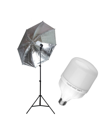 Ecliptic™ studyjna lampa 100 LED z parasolką 84cm