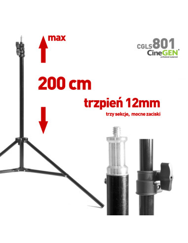 Statyw oświetleniowy z uchwytem 360° do smartfona