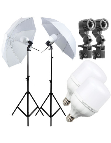 Lumifi™ zestaw 2 lamp 100 LED z parasolkami 84cm