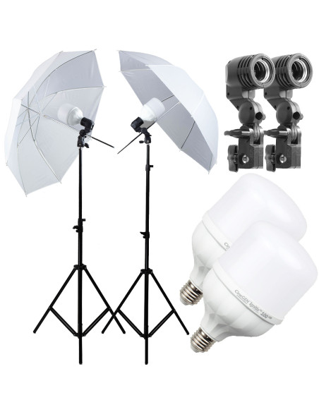 Lumifi™ zestaw 2 lamp 100 LED z parasolkami 110cm