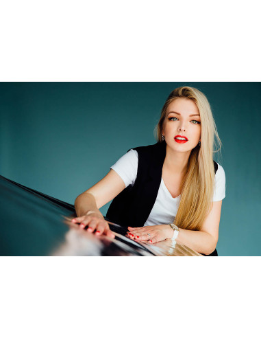 Blenda owalna 2w1 biało-srebrna