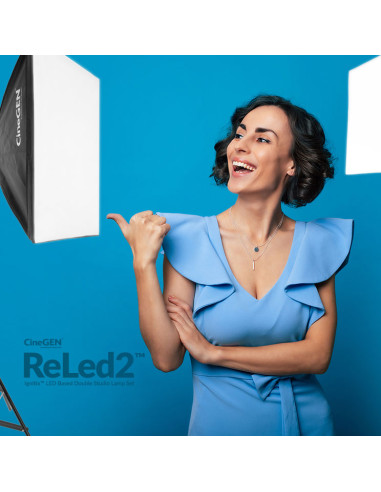 ReLed2™ Podwójny zestaw LED z softboksami 50x50