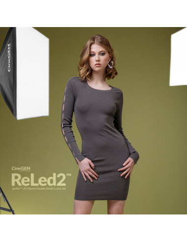 ReLed2™ Podwójny zestaw LED z softboksami 50x50