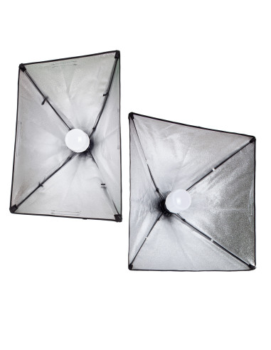 ReLed2™ Podwójny zestaw LED z softboksami 50x50
