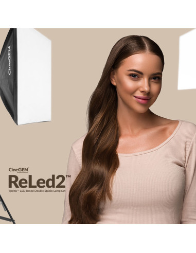 ReLed2™ Podwójny zestaw LED z softboksami 50x50