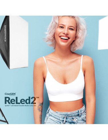 ReLed2™ Podwójny zestaw LED z softboksami 50x50