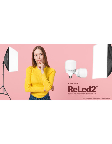 ReLed2™ Podwójny zestaw LED z softboksami 50x50