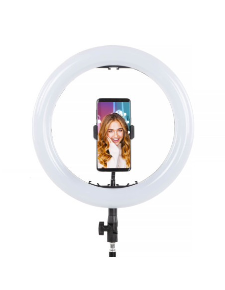 Lampa Ring Light dwa piloty torba statyw 210cm 70W