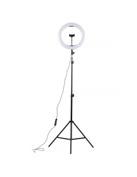 Lampa Ring Light dwa piloty torba statyw 210cm 70W