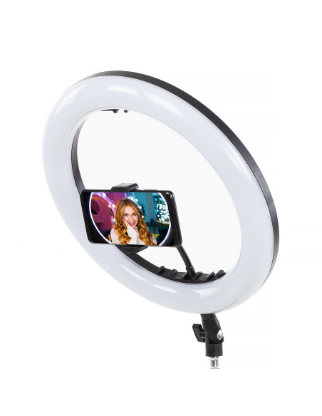 Lampa Ring Light dwa piloty torba statyw 210cm 70W