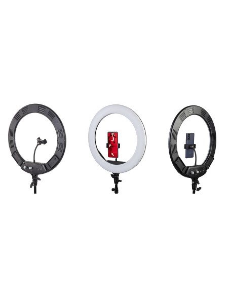 Lampa Ring płynna regulacja 45cm 2 baterie NP-770